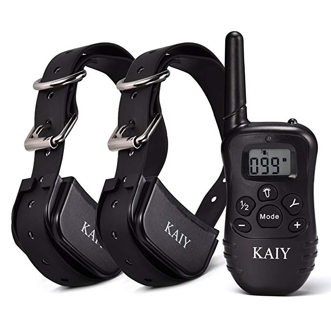 KAIY Shock Collar for Dogs,Training Methods with Remote:Vibration/Flashing/Beep/Electronic Shock