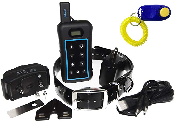 Pet Resolve Dog Training Collar with Remote - Trains 3 Dogs if Extra Collars Purchased - Removable Shock, Vibration and Beep Modes - Large, Medium and Small Dogs over 15 lbs - Up to 3/4 Mile Range - Waterproof Electric E Collar - Warranty Included