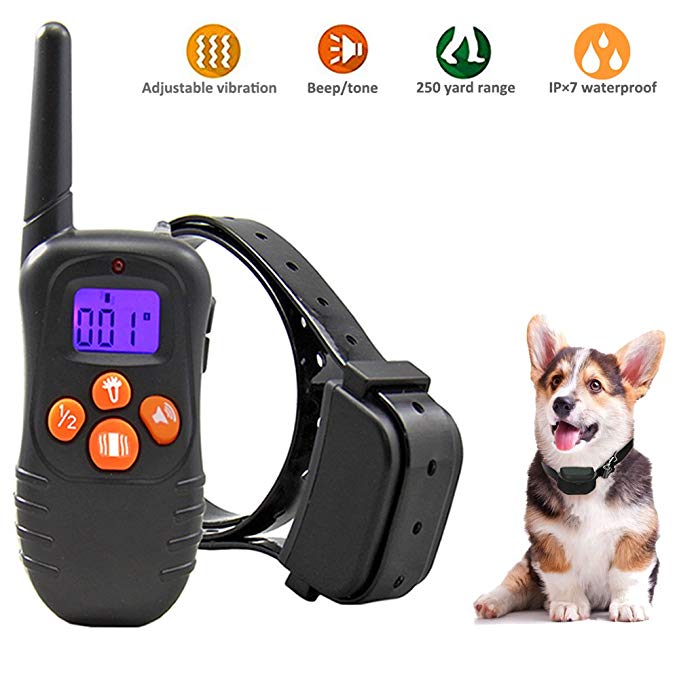 OCALER Dog Training Collar with Remote, E Collar Rechargeable Waterproof Beep and Vibration, No Electric Shock to Harm Pets